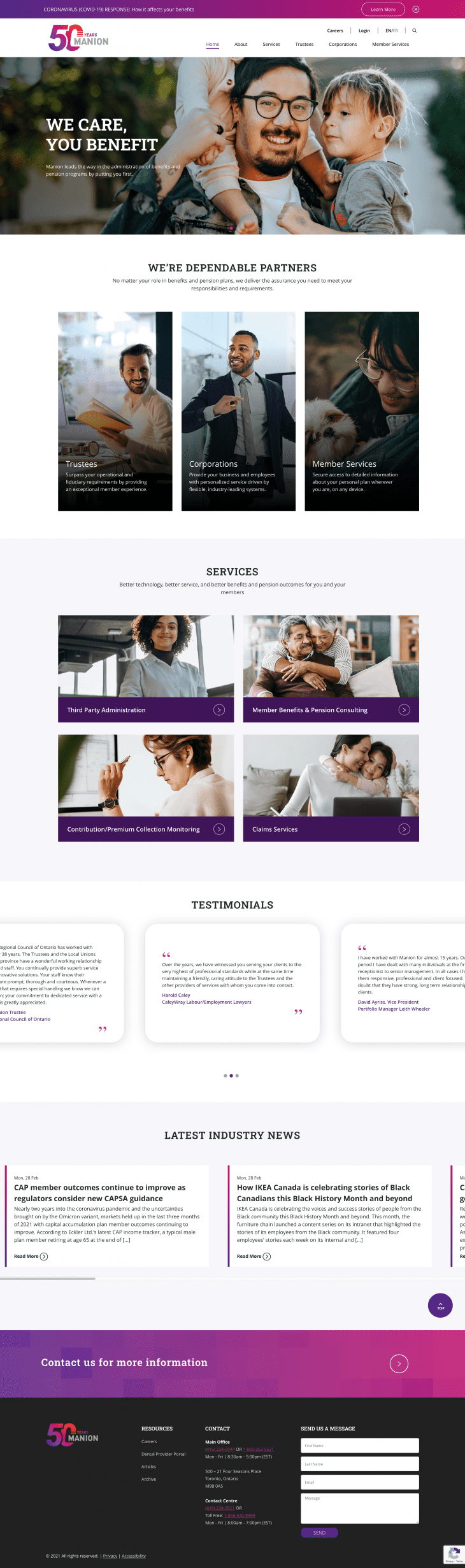 Toronto Web Design on desktop image
