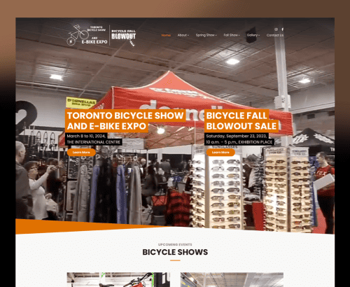Custom Toronto Web Design - bike expo