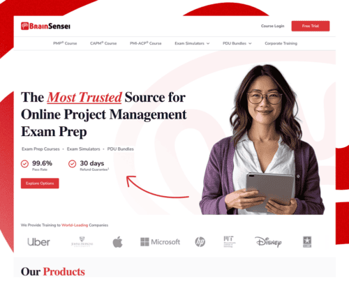 Screenshot of Brain Sensei home page